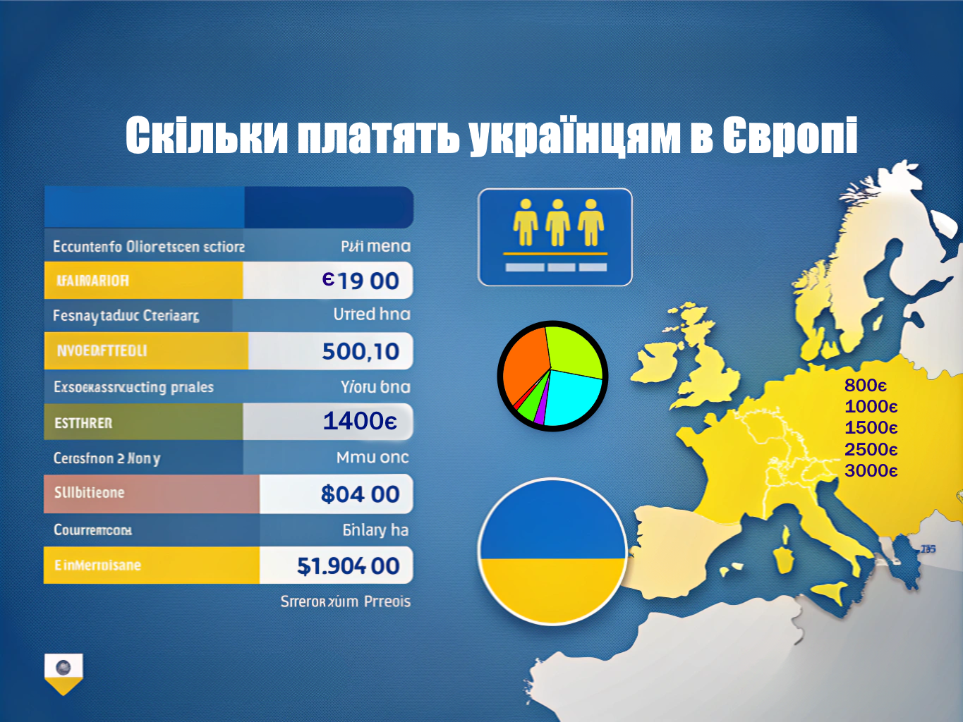 Скільки платять українцям в Європі