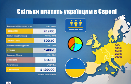 Скільки платять українцям в Європі